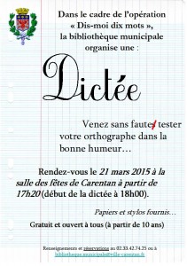affiche dictée2015
