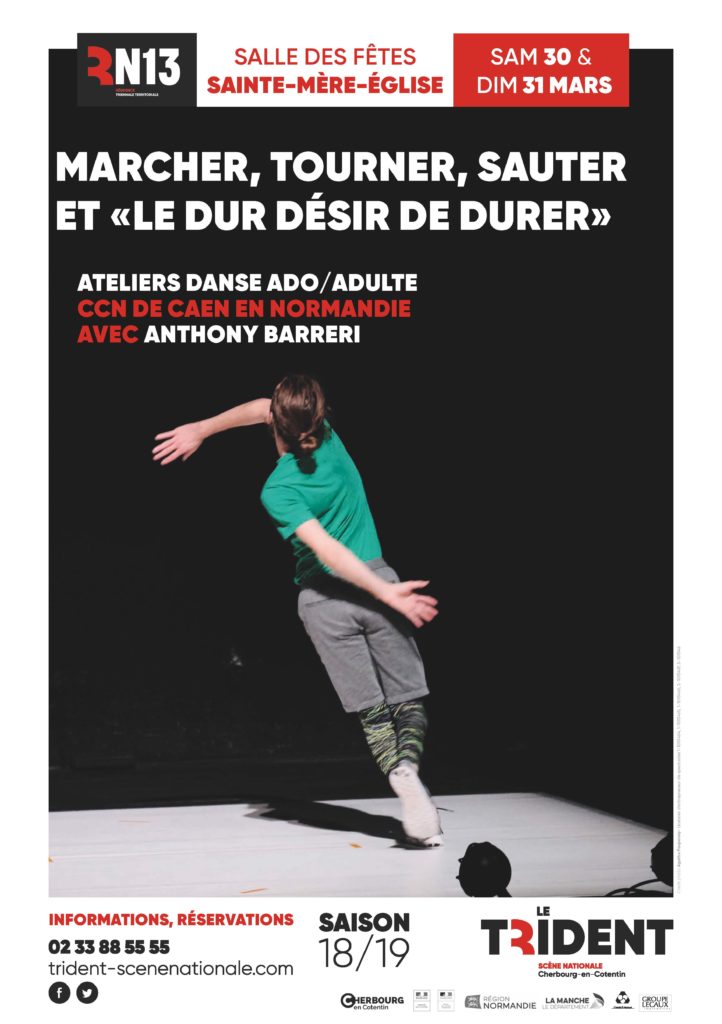 Affiche marcher tourner sauter... (Ste-Mère-Eglise)