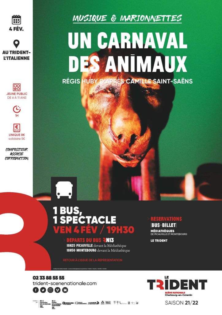 Affichette A3 RN13BUSUNCARNAVALDESANIMAUX
