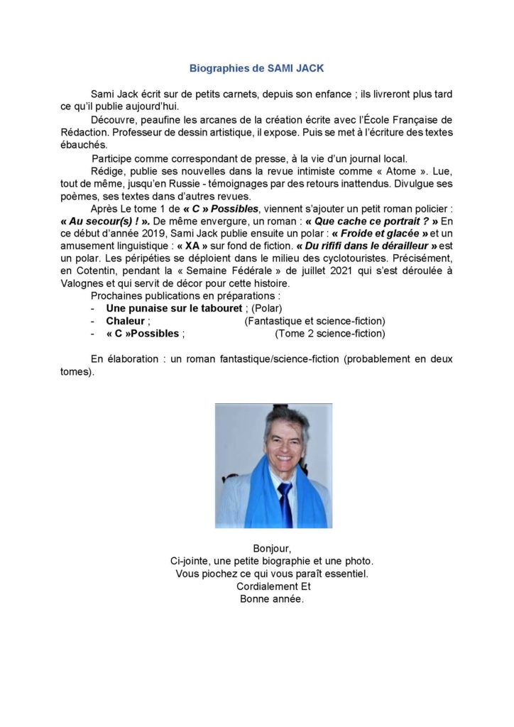 BIOGRAPHIE SAMI JACK 2022